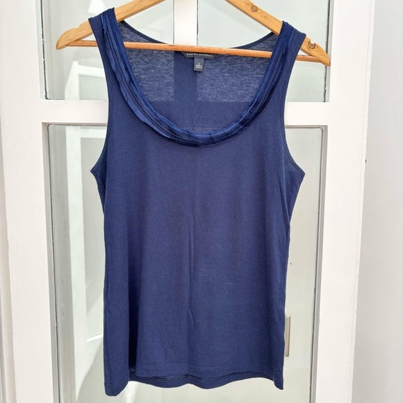 Banana Republic Ribbon Detail Navy Tank - Picture 1 of 4